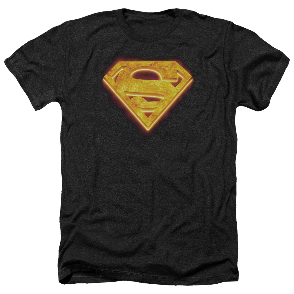 Superman Hot Steel Shield - Men's Heather T-Shirt Men's Heather T-Shirt Superman