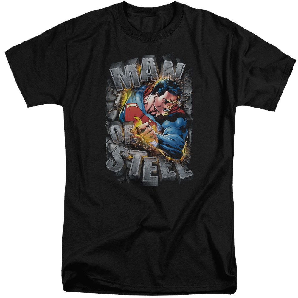 Superman Ripping Steel - Men's Tall Fit T-Shirt Men's Tall Fit T-Shirt Superman