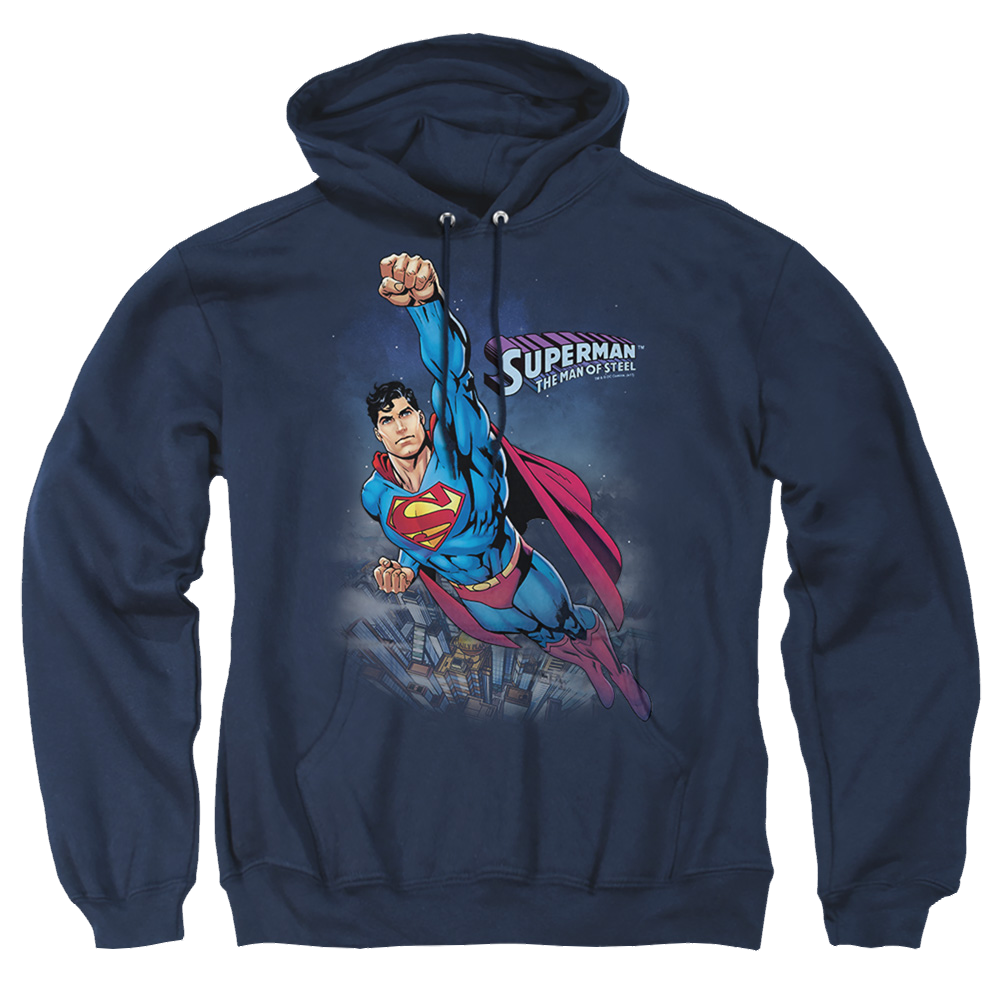 Superman Twilight Flight - Pullover Hoodie Pullover Hoodie Superman