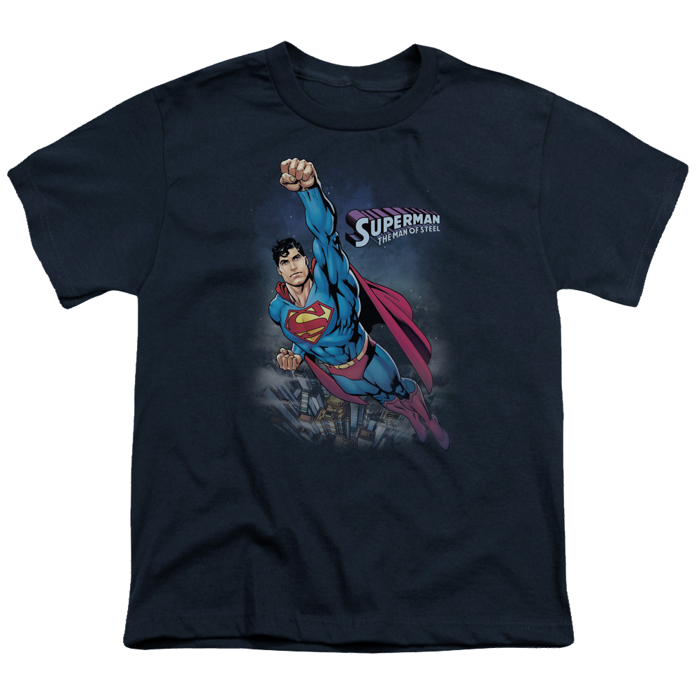 Superman Twilight Flight - Youth T-Shirt Youth T-Shirt (Ages 8-12) Superman
