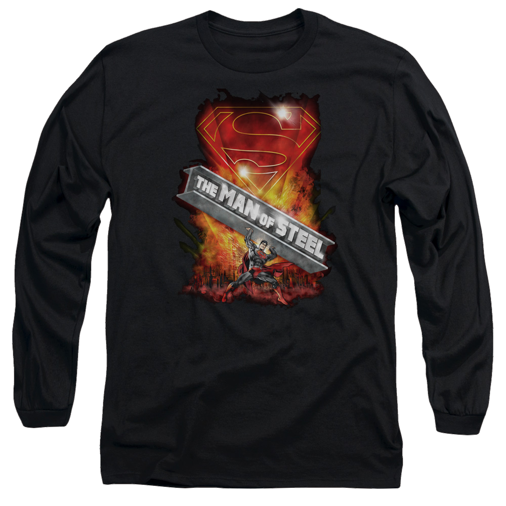 Superman Steel Girder - Men's Long Sleeve T-Shirt Men's Long Sleeve T-Shirt Superman