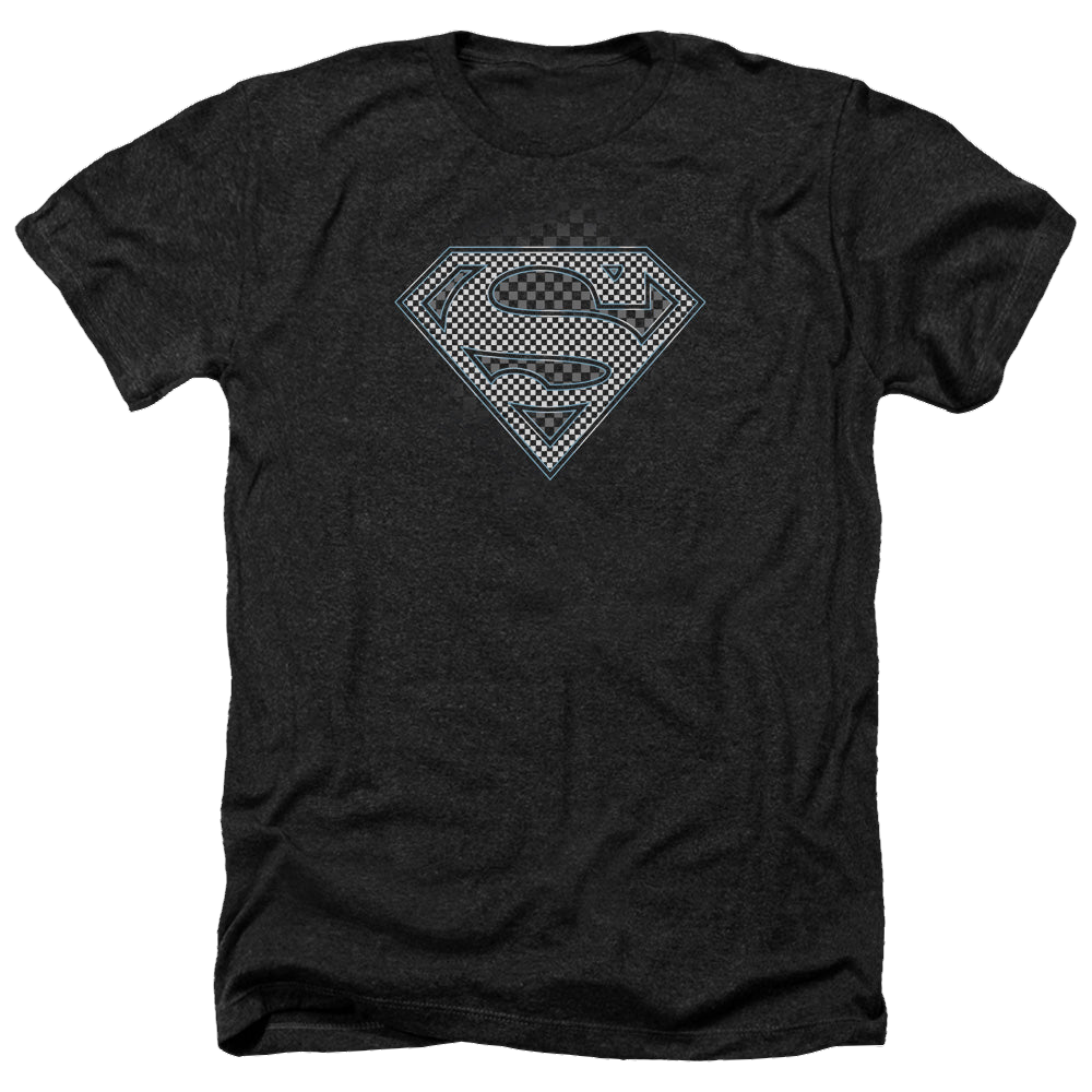 Superman Checkerboard - Men's Heather T-Shirt Men's Heather T-Shirt Superman