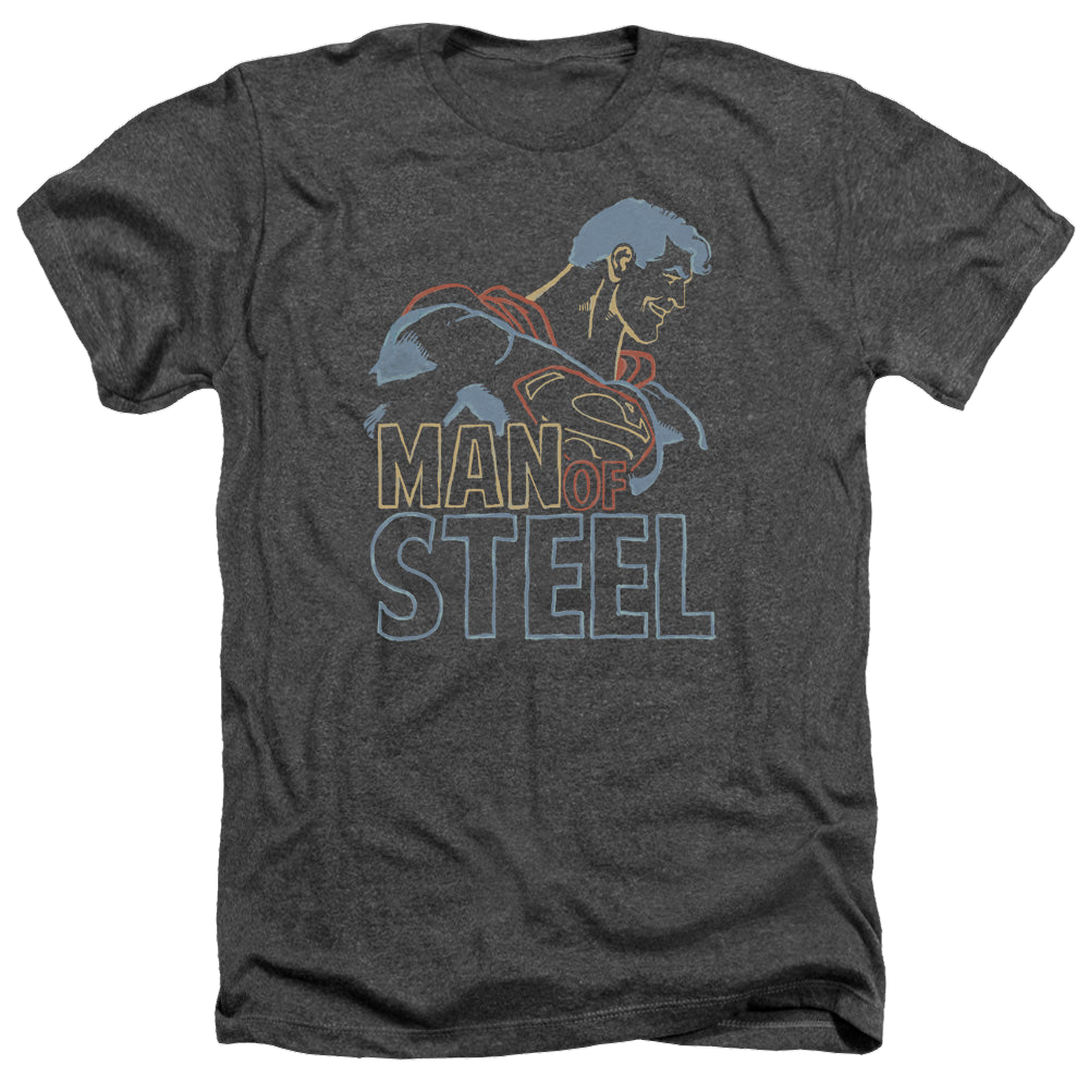 Superman Colored Lines - Men's Heather T-Shirt Men's Heather T-Shirt Superman
