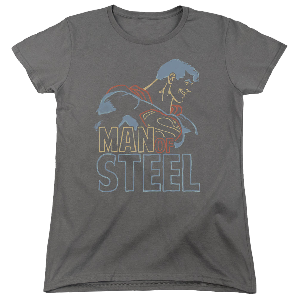 Superman Colored Lines - Women's T-Shirt Women's T-Shirt Superman
