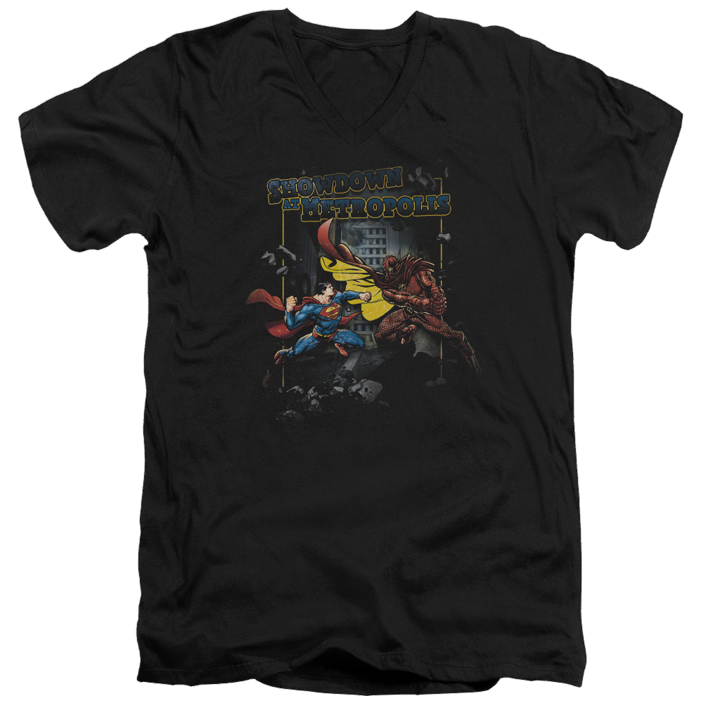 Superman Showdown - Men's V-Neck T-Shirt Men's V-Neck T-Shirt Superman