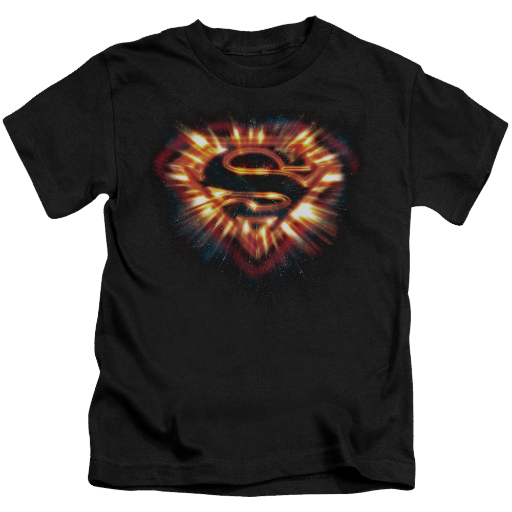 Superman Space Burst Shield - Kid's T-Shirt Kid's T-Shirt (Ages 4-7) Superman