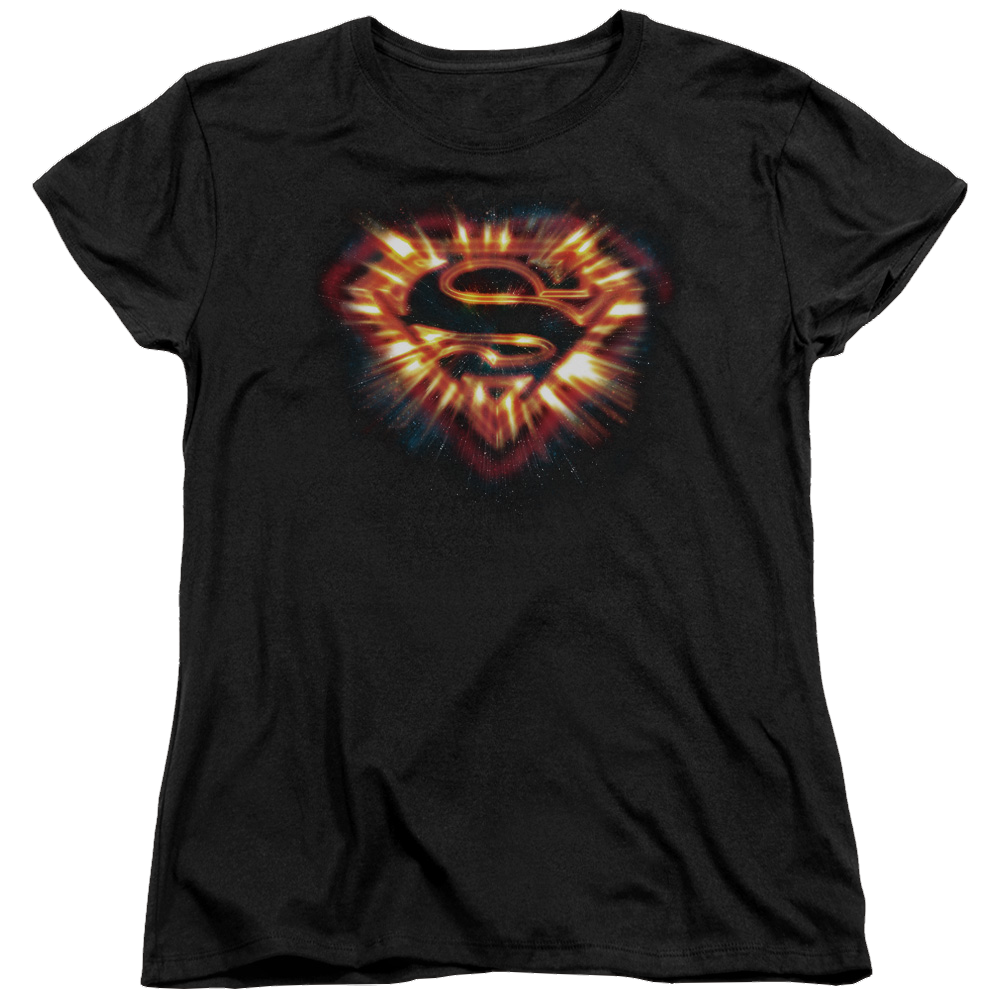 Superman Space Burst Shield - Women's T-Shirt Women's T-Shirt Superman