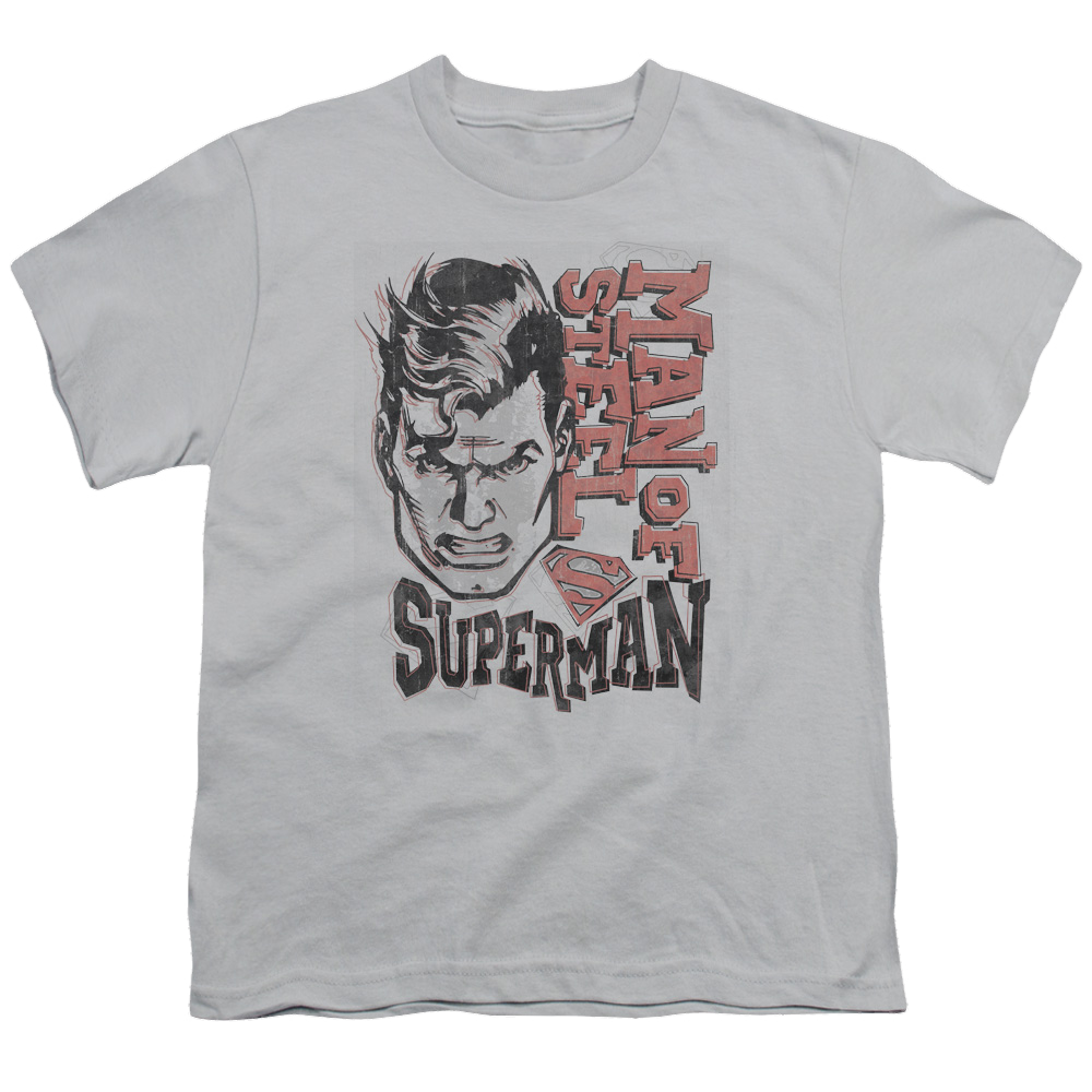 Superman Retro Lines - Youth T-Shirt Youth T-Shirt (Ages 8-12) Superman