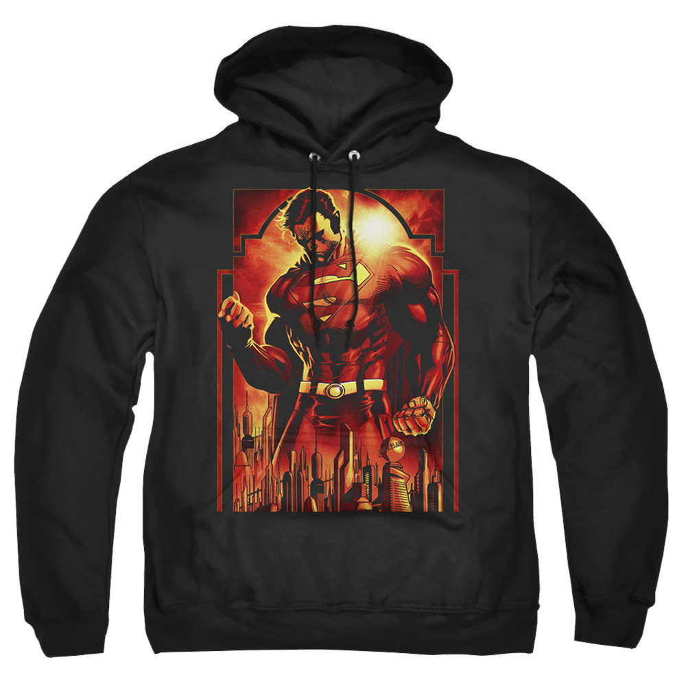 Superman Metropolis Deco - Pullover Hoodie Pullover Hoodie Superman