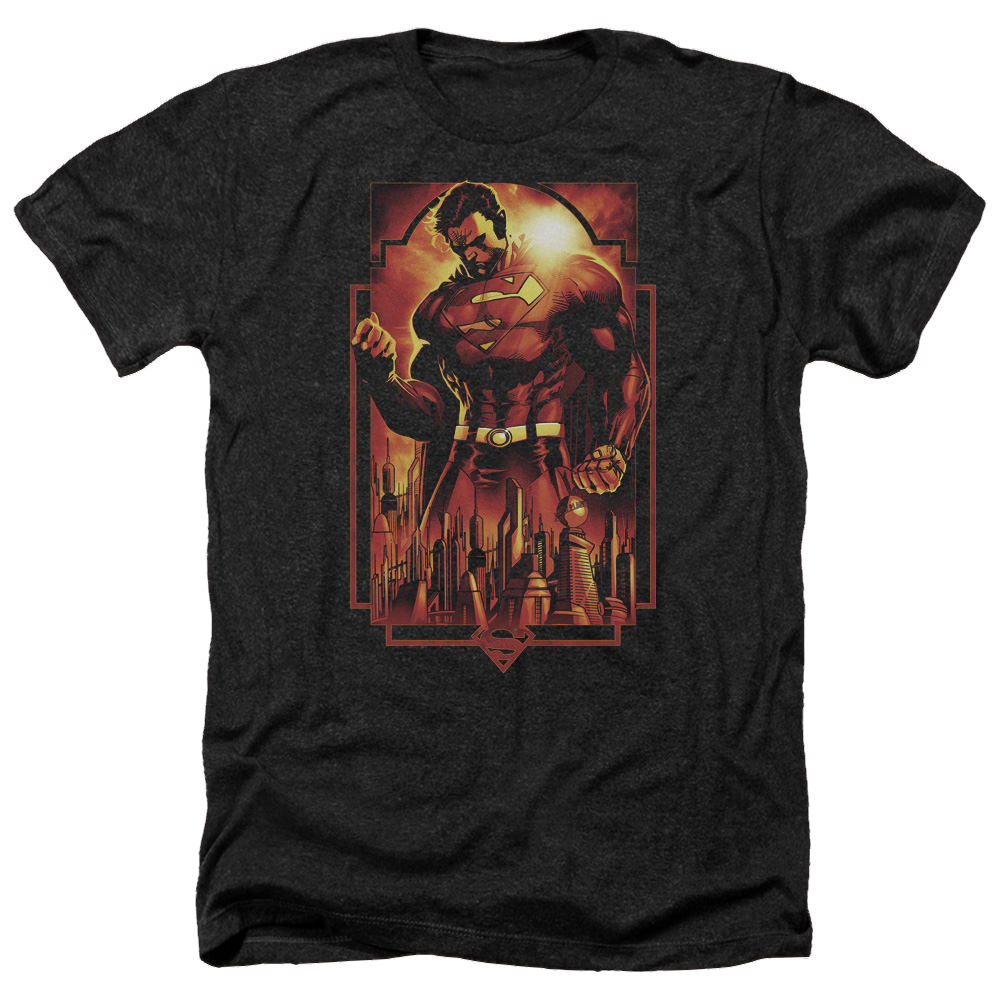 Superman Metropolis Deco - Men's Heather T-Shirt Men's Heather T-Shirt Superman
