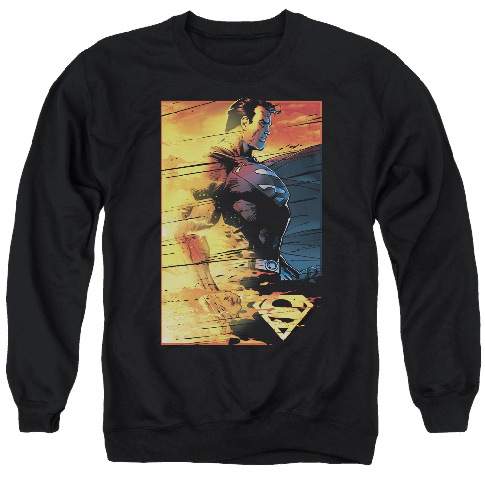 Superman Fireproof - Men's Crewneck Sweatshirt Men's Crewneck Sweatshirt Superman