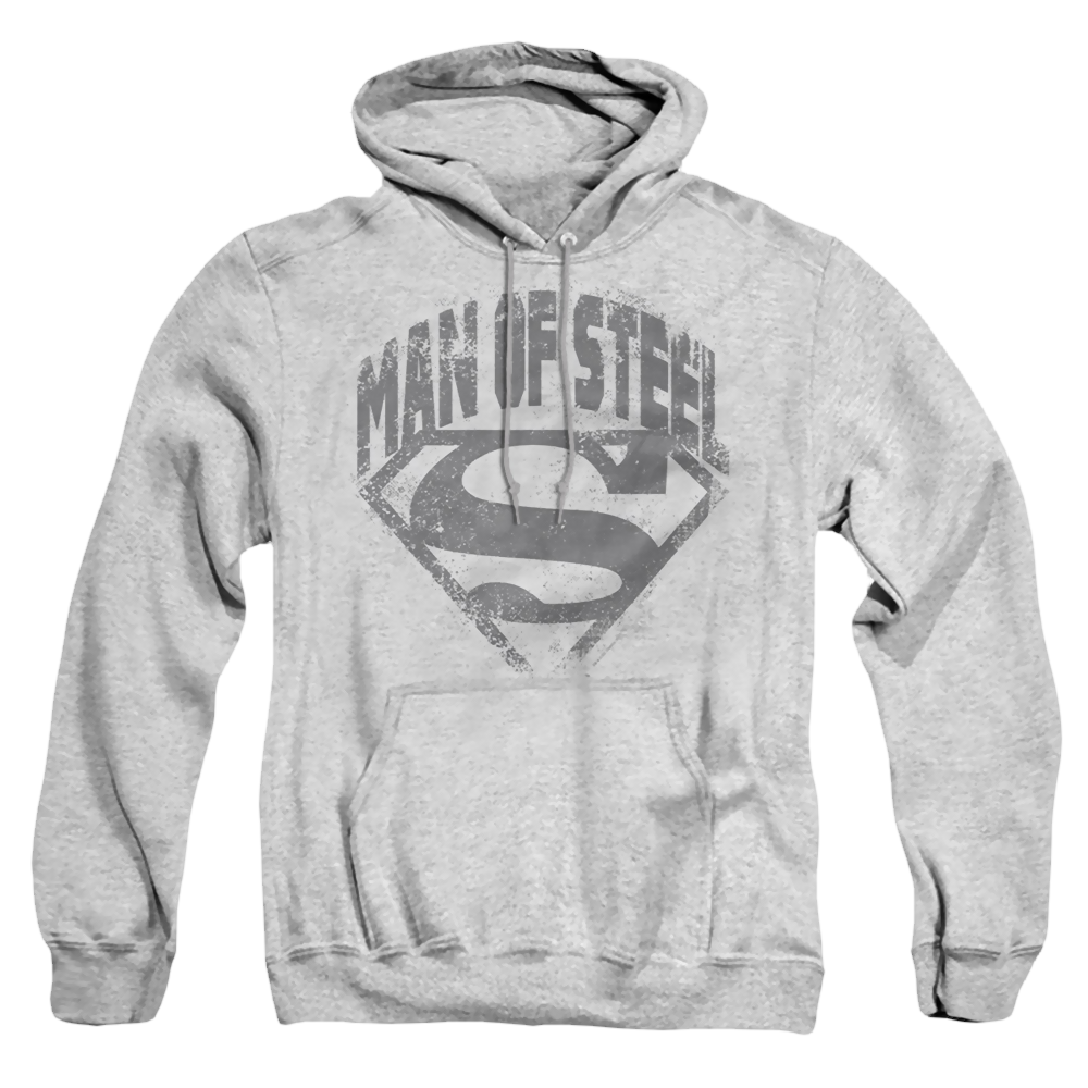 Superman Man Of Steel Shield - Pullover Hoodie Pullover Hoodie Superman