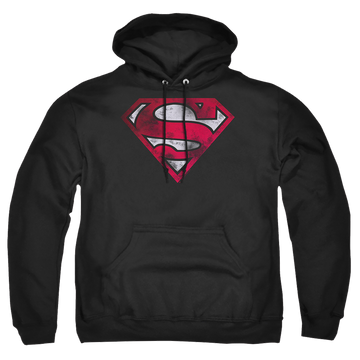 Superman War Torn Shield - Pullover Hoodie Pullover Hoodie Superman