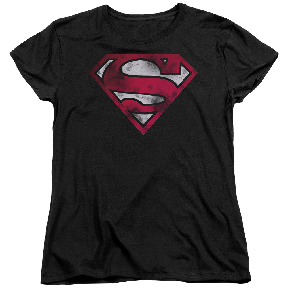 Superman War Torn Shield - Women's T-Shirt Women's T-Shirt Superman