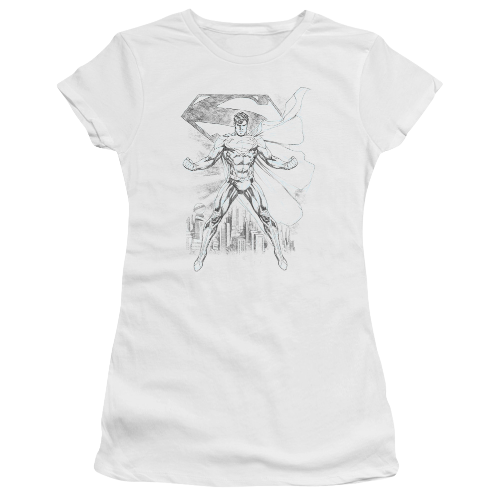 Superman Super Sketch - Juniors T-Shirt Juniors T-Shirt Superman