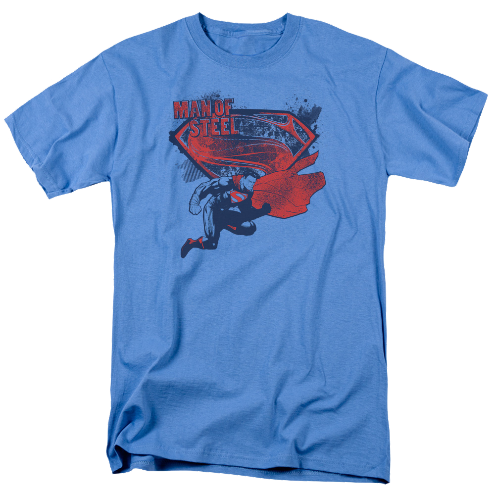 Superman Man of Steel Sheild Splat - Men's Regular Fit T-Shirt Men's Regular Fit T-Shirt Superman