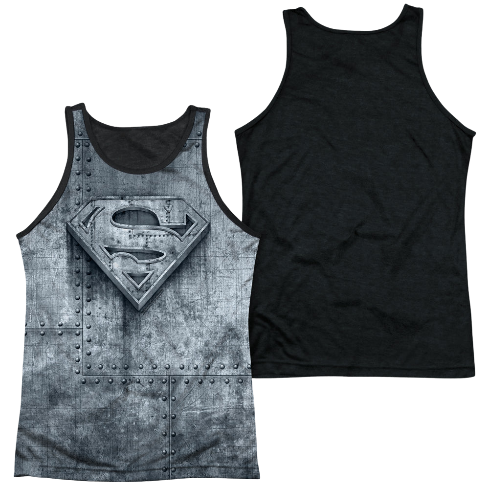 Superman Made Of Steel - Men's Black Back Tank Top Men's Black Back Tank Superman