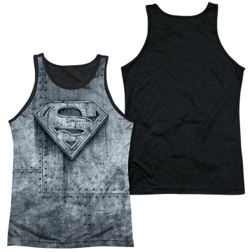 Superman Made Of Steel men's black back tank
