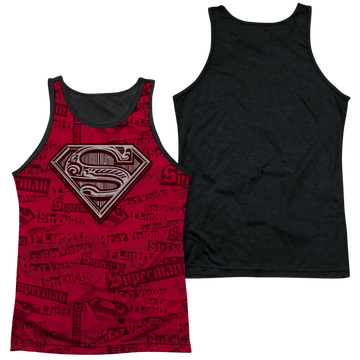 Superman Super Powers men's black back tank