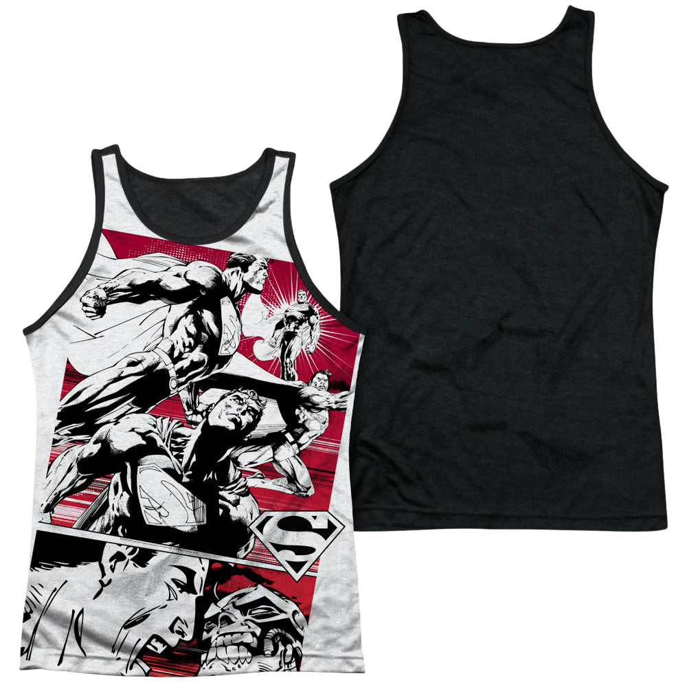 Superman Angry Red - Men's Black Back Tank Top Men's Black Back Tank Superman