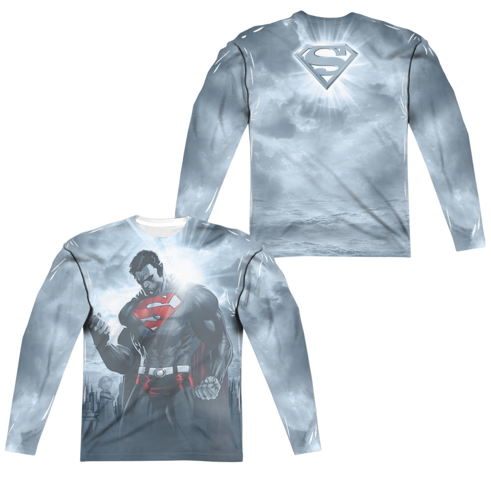 Superman Light Of The Sun (Front/Back Print) - Men's All-Over Print Long Sleeve Men's All-Over Print Long Sleeve Superman
