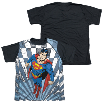 Superman Super Climb youth black back t-shirt for ages 8 to 12