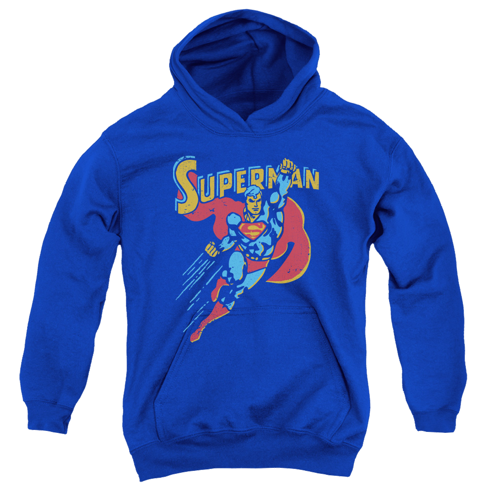 Superman Life Like Action - Youth Hoodie Youth Hoodie (Ages 8-12) Superman