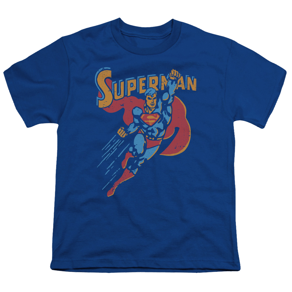 Superman Life Like Action - Youth T-Shirt Youth T-Shirt (Ages 8-12) Superman