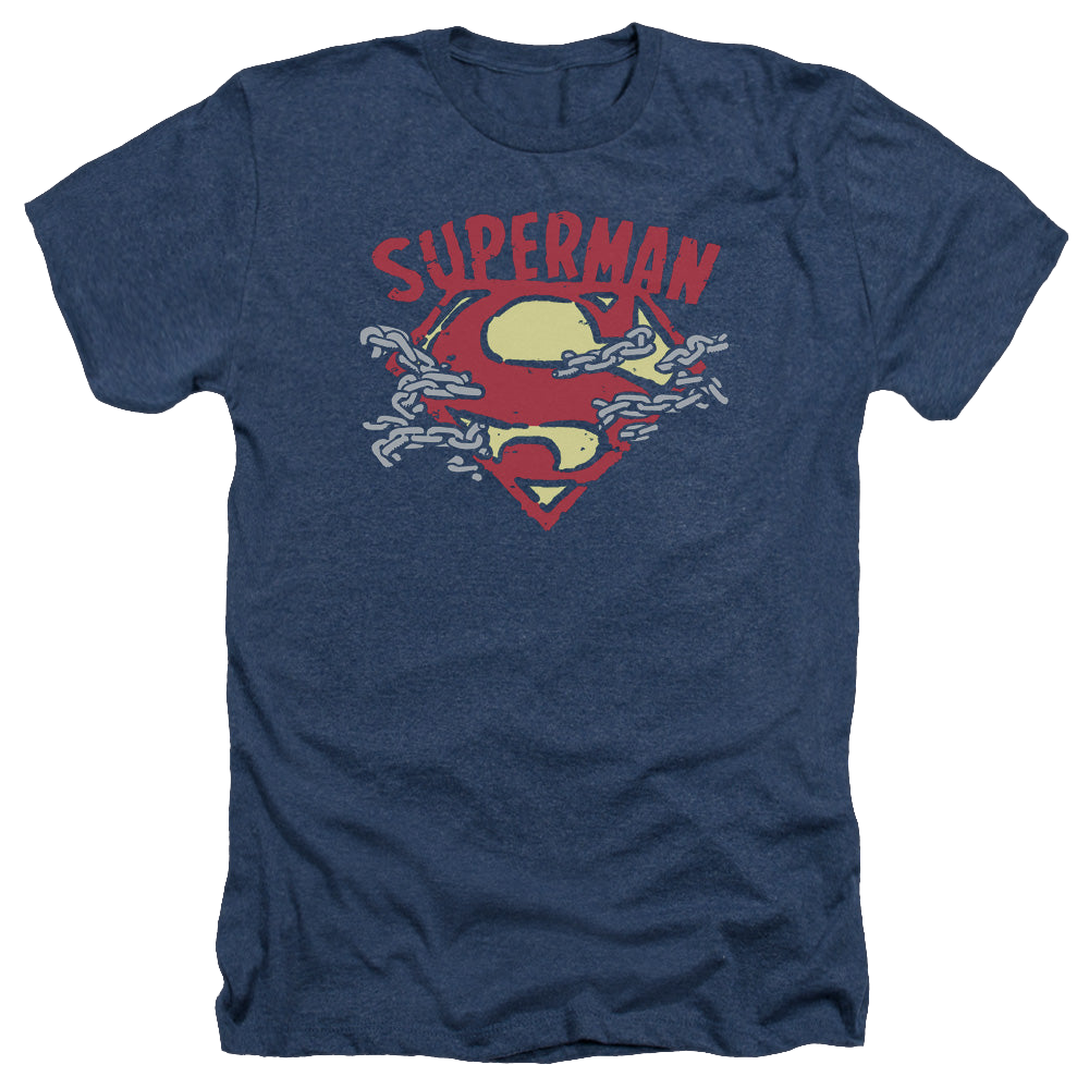 Superman Chain Breaking - Men's Heather T-Shirt Men's Heather T-Shirt Superman
