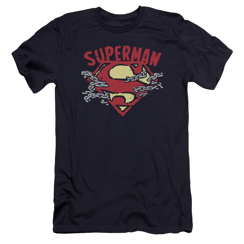 Superman Chain Breaking - Men's Premium Slim Fit T-Shirt Men's Premium Slim Fit T-Shirt Superman