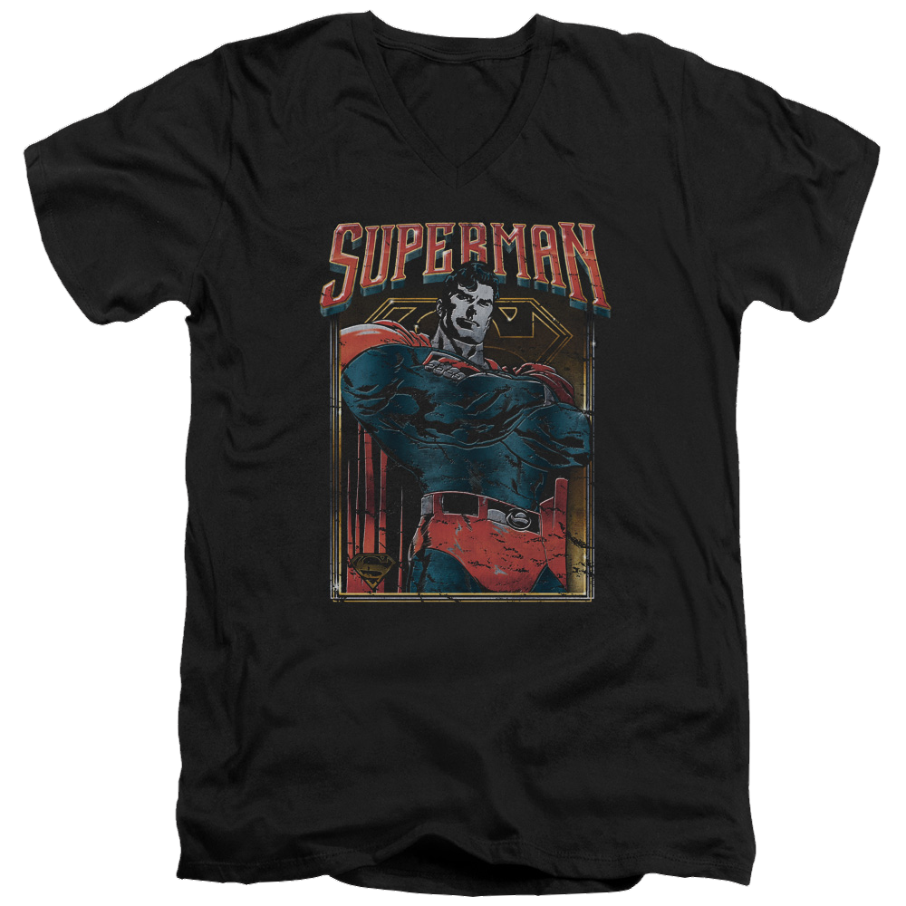 Superman Head Bang - Men's V-Neck T-Shirt Men's V-Neck T-Shirt Superman