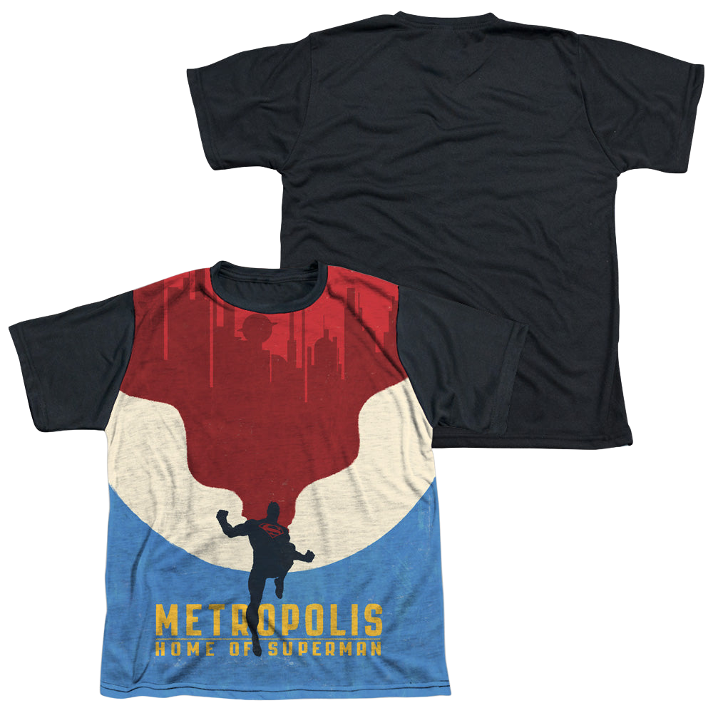 Superman Home - Youth Black Back T-Shirt Youth Black Back T-Shirt (Ages 8-12) Superman