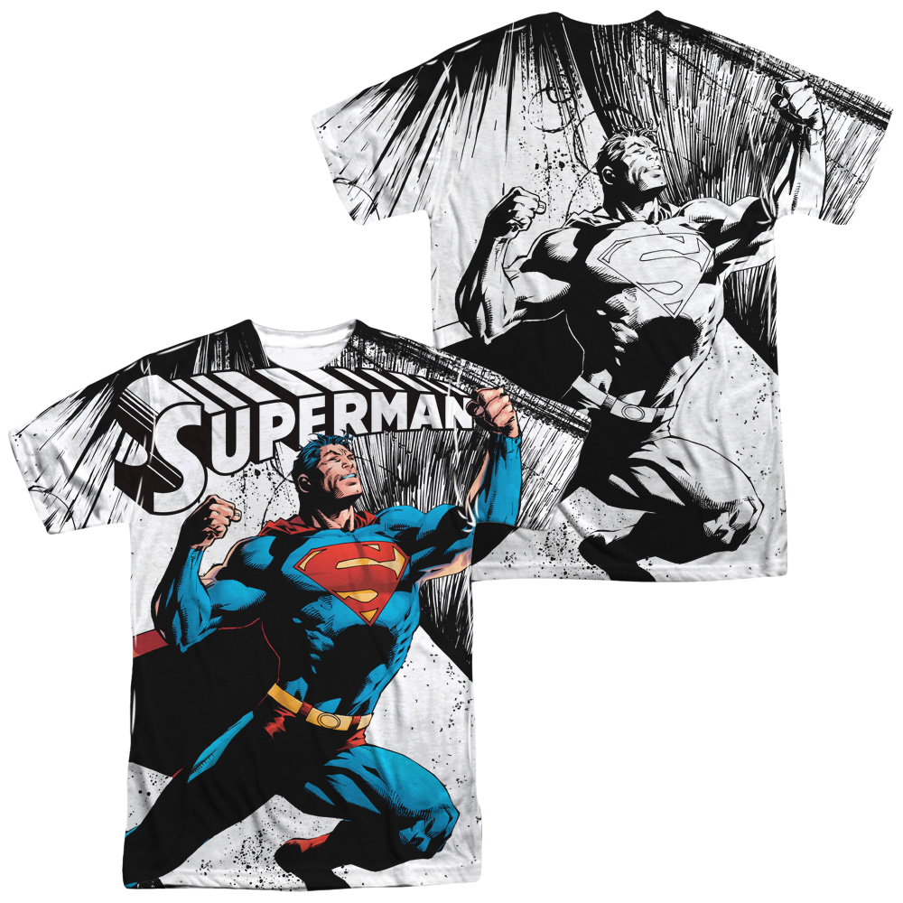 Superman To Infinity (Front/Back Print) - Men's All-Over Print T-Shirt Men's All-Over Print T-Shirt Superman