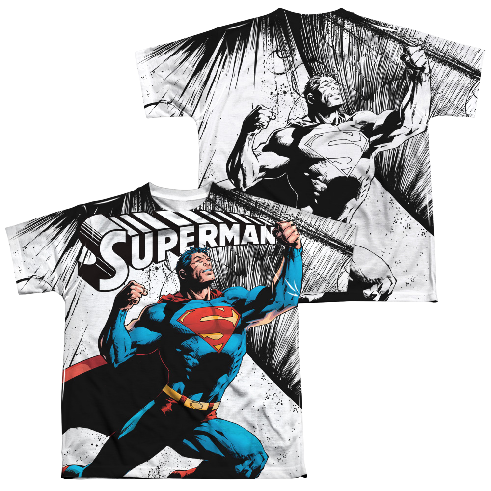 Superman To Infinity (Front/Back Print) - Youth All-Over Print T-Shirt Youth All-Over Print T-Shirt (Ages 8-12) Superman