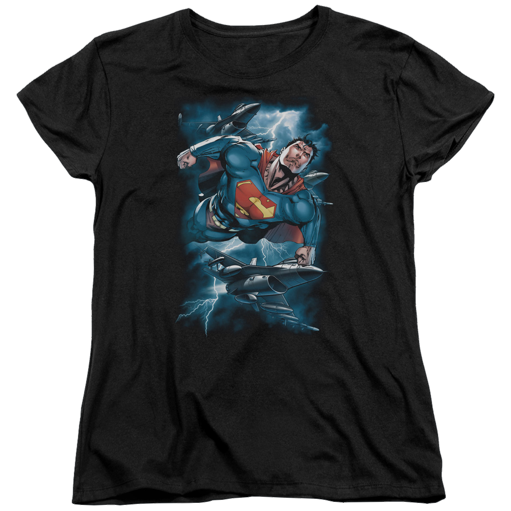 Superman Stormy Flight - Women's T-Shirt Women's T-Shirt Superman