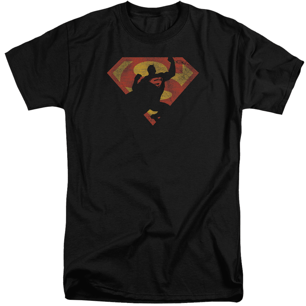Superman S Shield Knockout - Men's Tall Fit T-Shirt Men's Tall Fit T-Shirt Superman