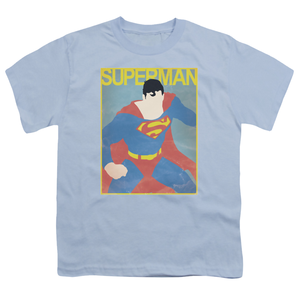 Superman Simple Sm Poster - Youth T-Shirt Youth T-Shirt (Ages 8-12) Superman