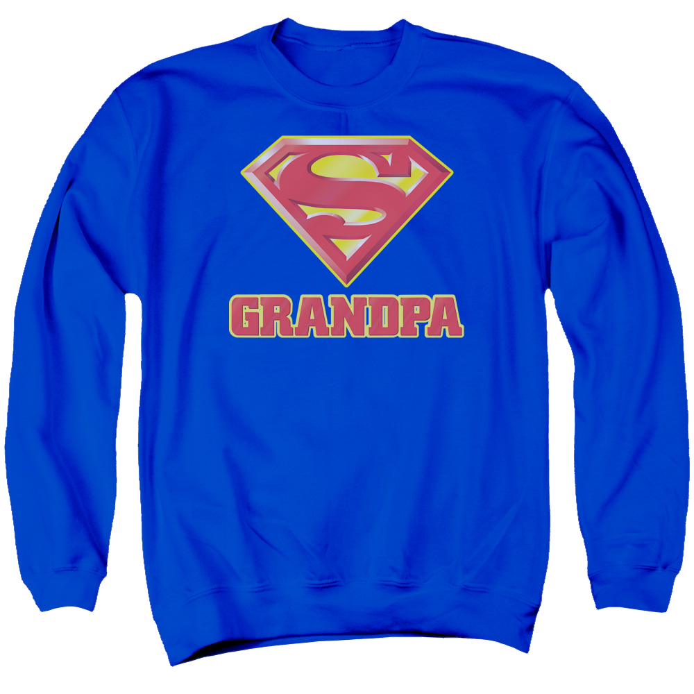 Superman Super Grandpa - Men's Crewneck Sweatshirt Men's Crewneck Sweatshirt Superman