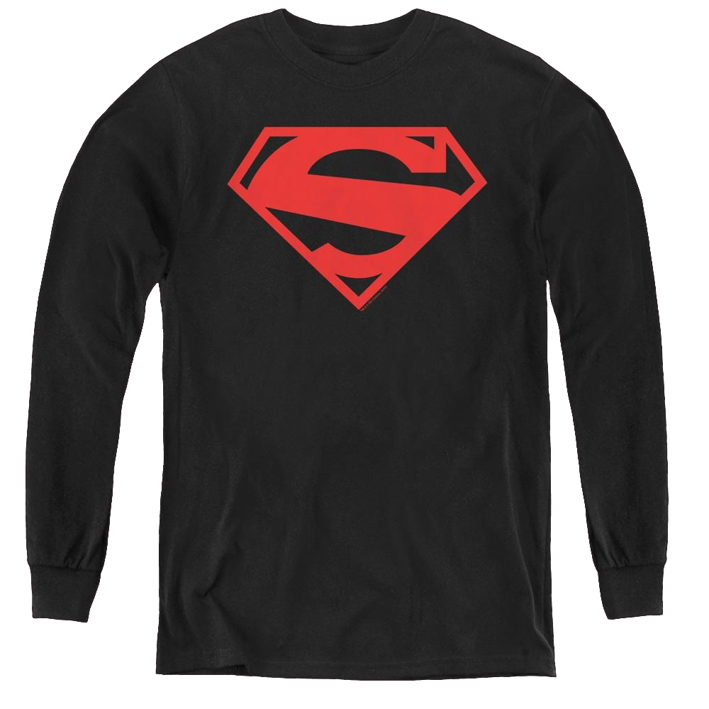 Superman 52 Red Block - Youth Long Sleeve T-Shirt Youth Long Sleeve T-Shirt Superman