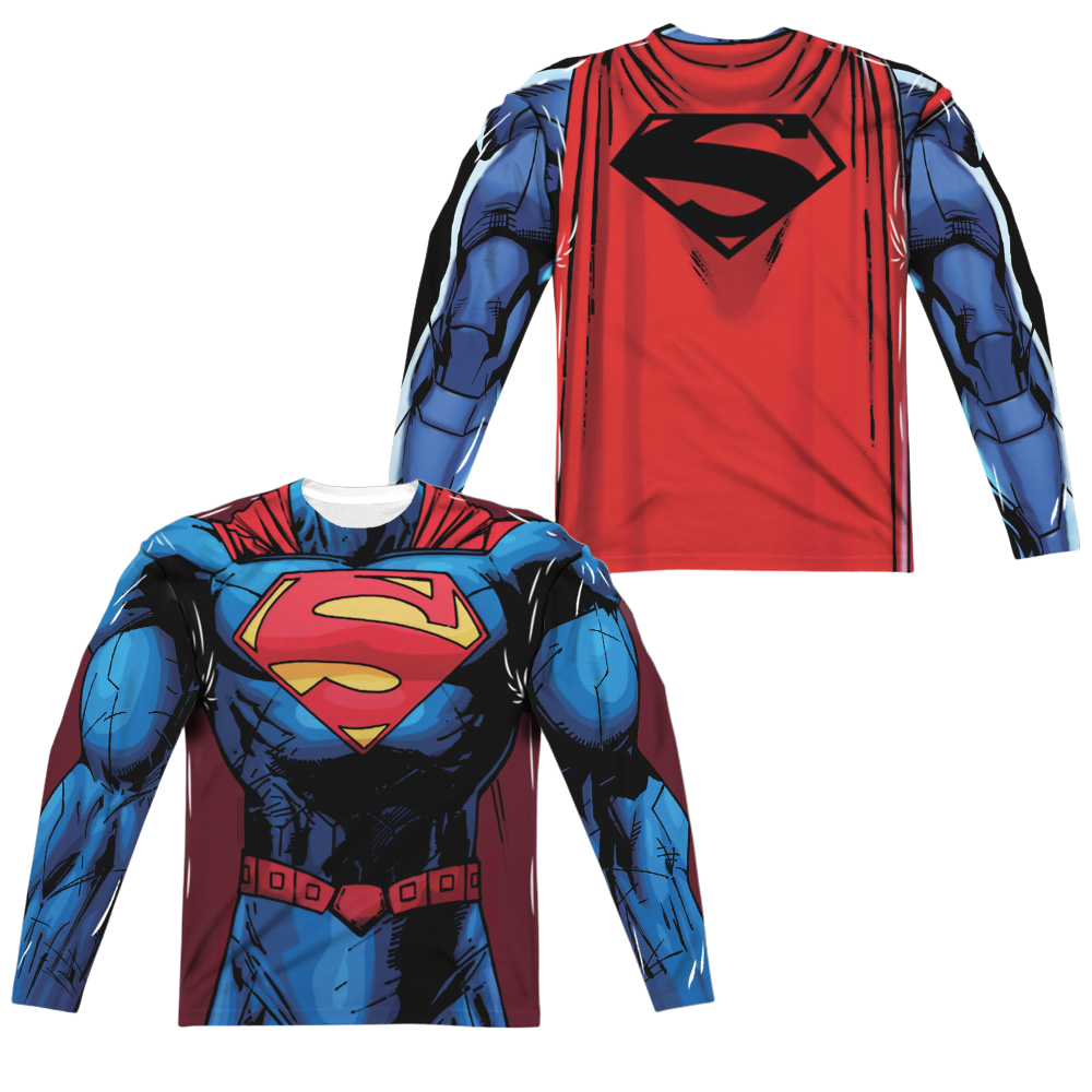 Superman New 52 Superman (Front/Back Print) - Men's All-Over Print Long Sleeve Men's All-Over Print Long Sleeve Superman