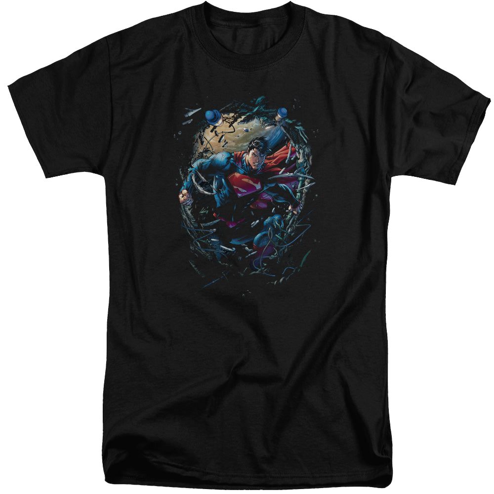 Superman Breaking Space - Men's Tall Fit T-Shirt Men's Tall Fit T-Shirt Superman