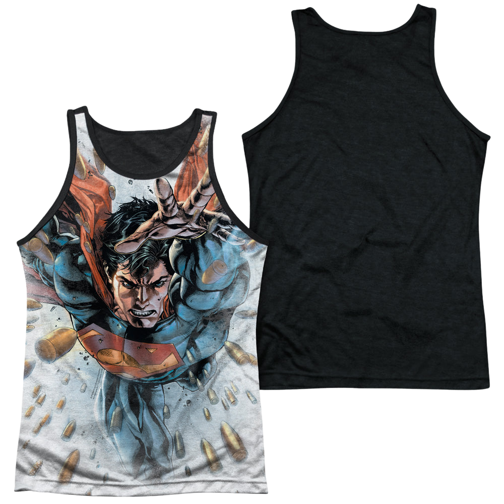 Superman Bullets In The Sky - Men's Black Back Tank Top Men's Black Back Tank Superman