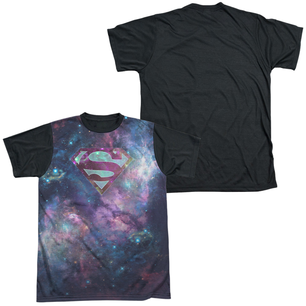 Superman Spaced Out Logo - Men's Black Back T-Shirt Men's Black Back T-Shirt Superman