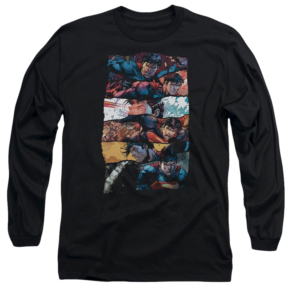 Superman Torn Collage - Men's Long Sleeve T-Shirt Men's Long Sleeve T-Shirt Superman