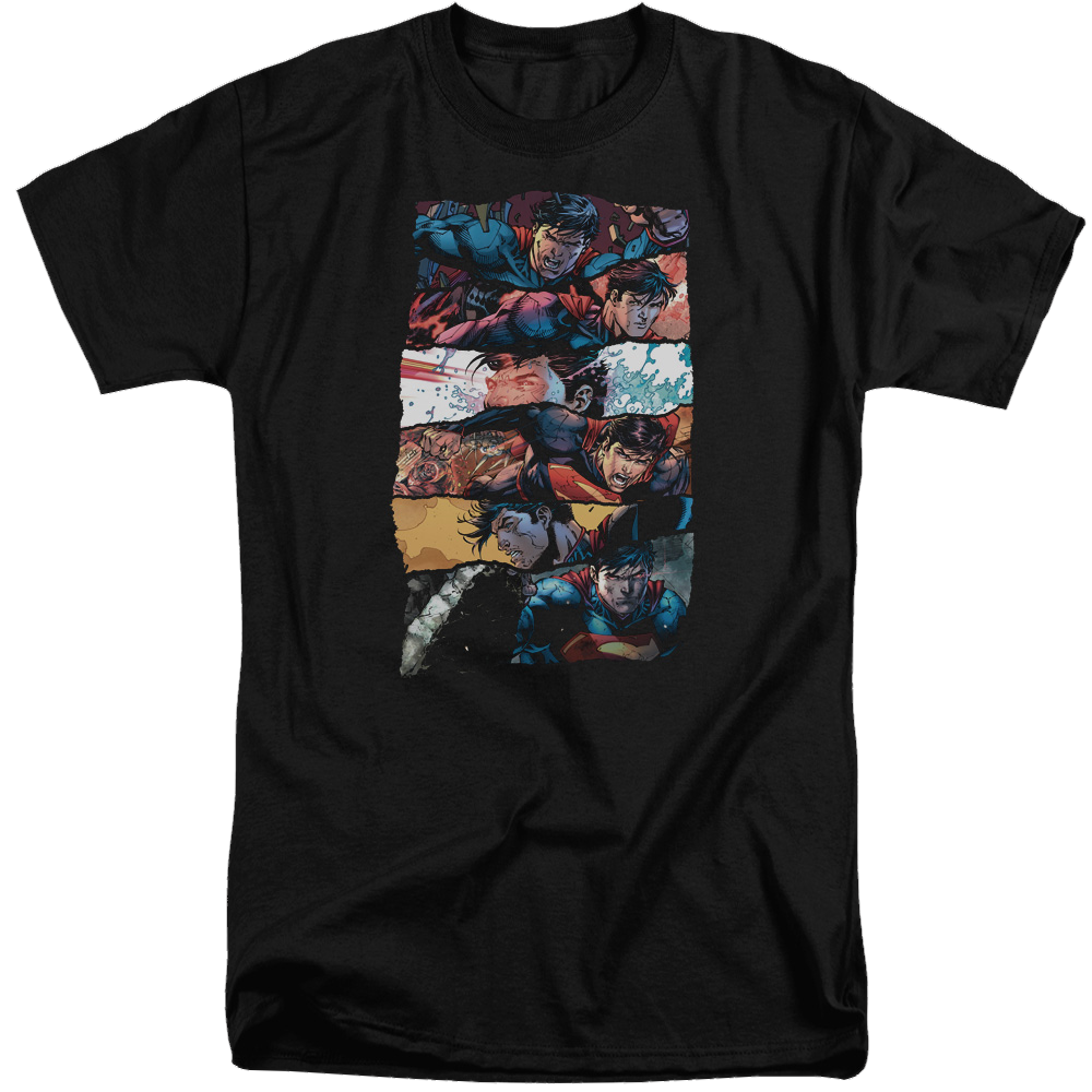 Superman Torn Collage - Men's Tall Fit T-Shirt Men's Tall Fit T-Shirt Superman