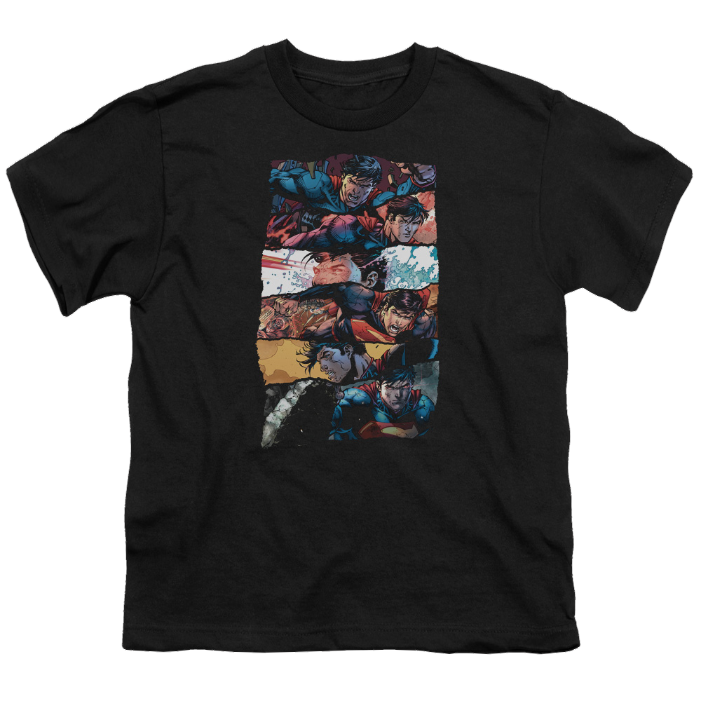 Superman Torn Collage - Youth T-Shirt Youth T-Shirt (Ages 8-12) Superman