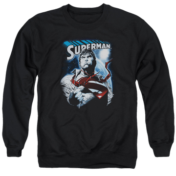 Superman Protect Earth - Men's Crewneck Sweatshirt Men's Crewneck Sweatshirt Superman