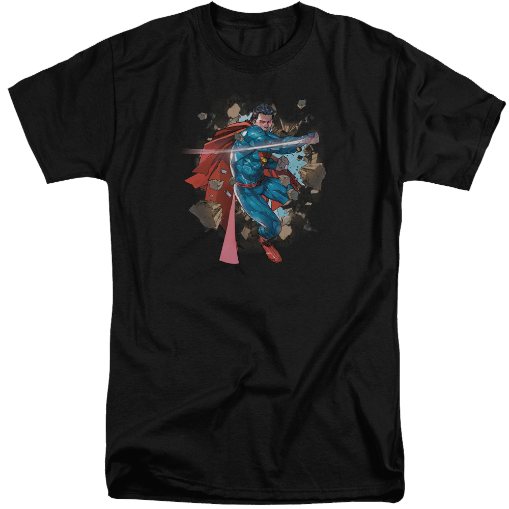 Superman Rock Breaker - Men's Tall Fit T-Shirt Men's Tall Fit T-Shirt Superman