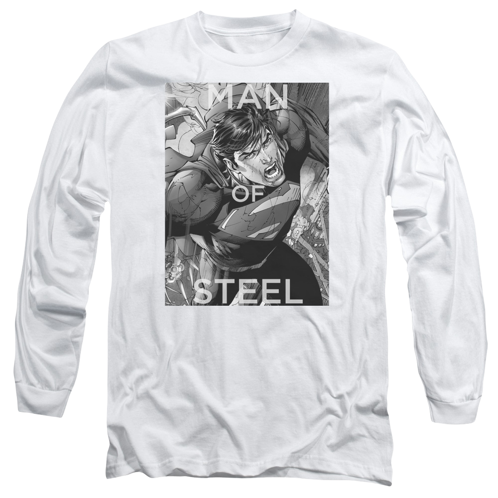 Superman Flight Of Steel - Men's Long Sleeve T-Shirt Men's Long Sleeve T-Shirt Superman