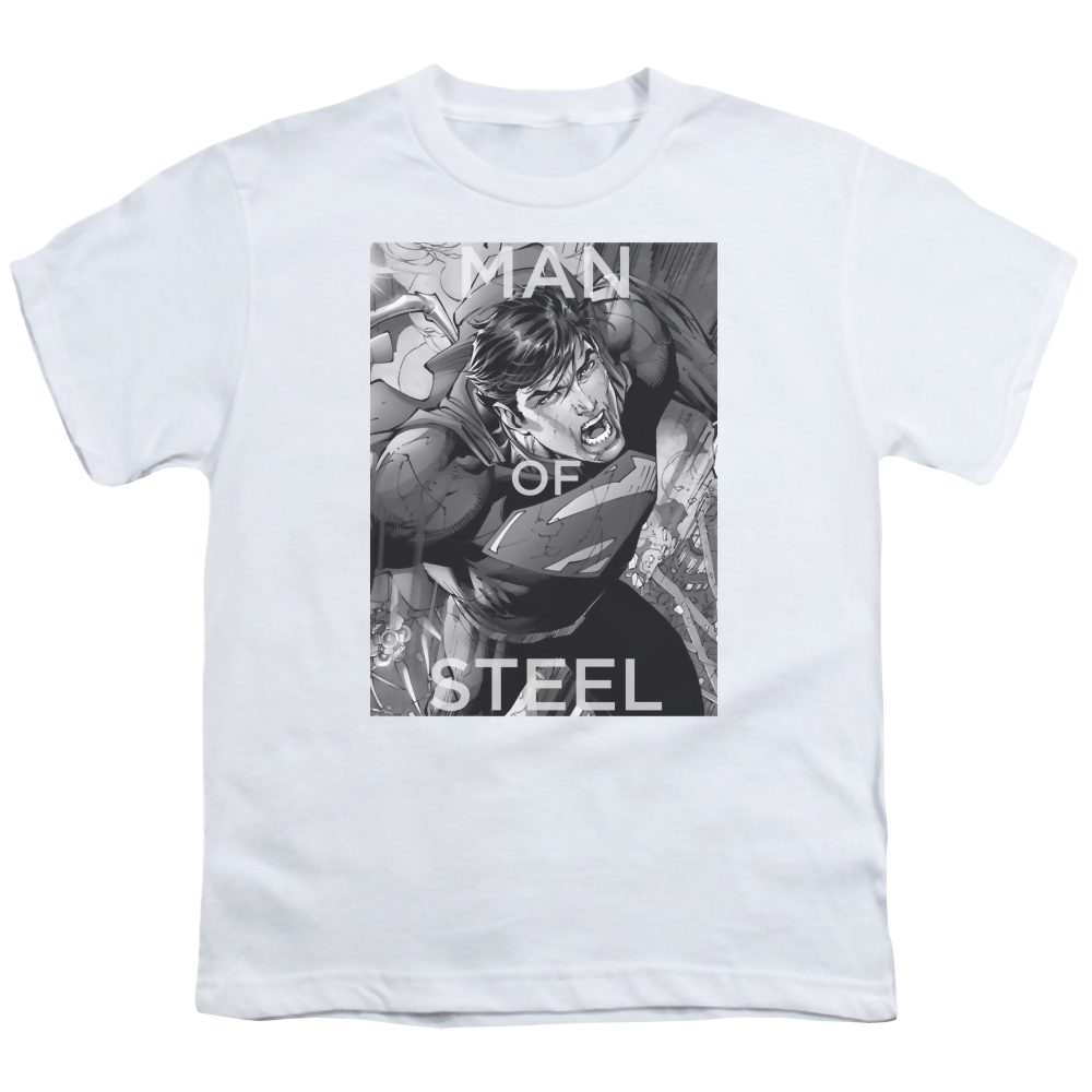 Superman Flight Of Steel - Youth T-Shirt Youth T-Shirt (Ages 8-12) Superman